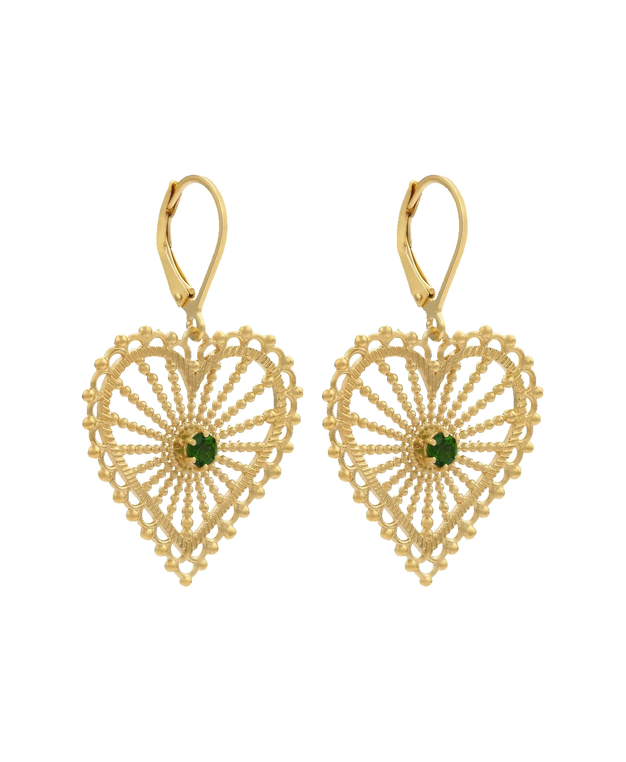 Zoe & Morgan | Amor Earrings - Gold/Chrome Diopside sold by Sister & Co product image thumbnail 2