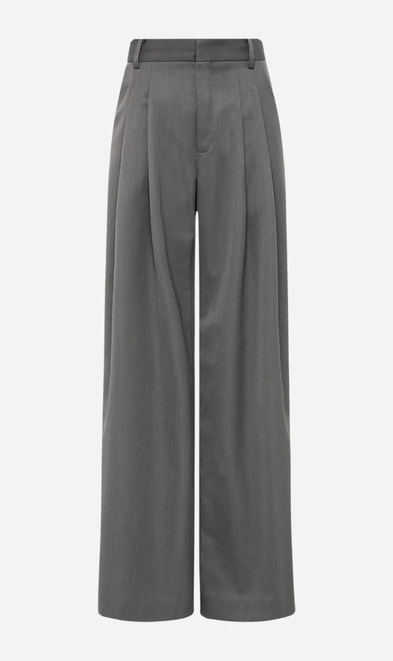 St Agni | Homme Pleat Pants - Pewter sold by Sister & Co