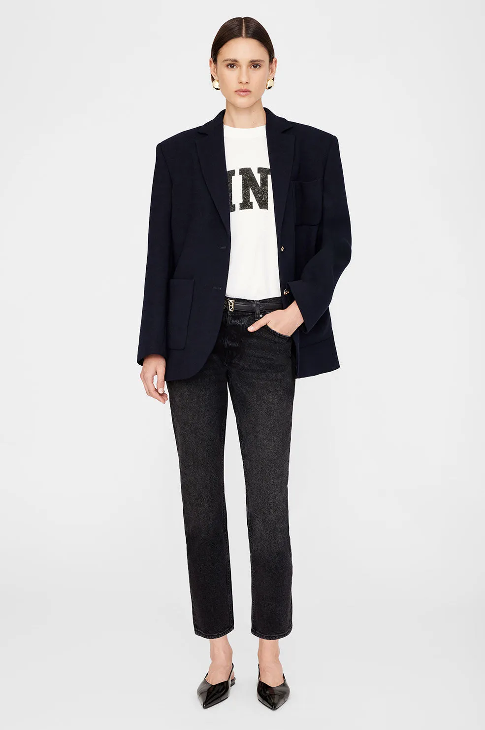 Anine Bing | Jaylin Tee Bing - Ivory sold by Sister & Co product image thumbnail 4