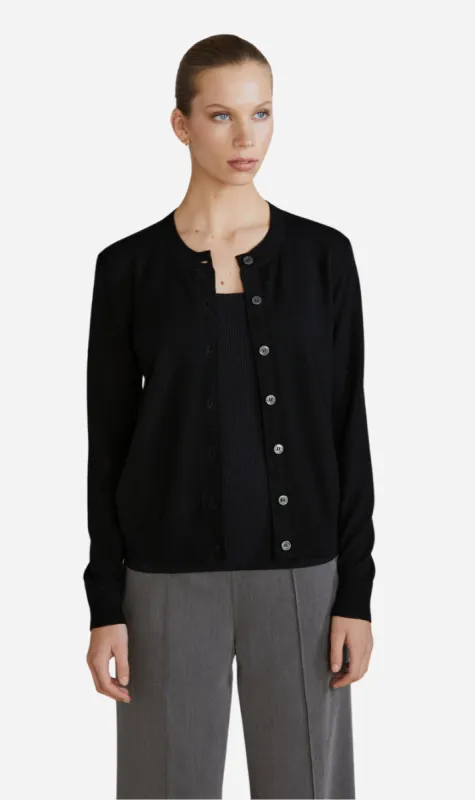 Laing | Sylvia Merino Cardigan - Black sold by Sister & Co