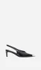Anine Bing | Nina Heels With Metal Toe Cap - Black Embossed sold by Sister & Co