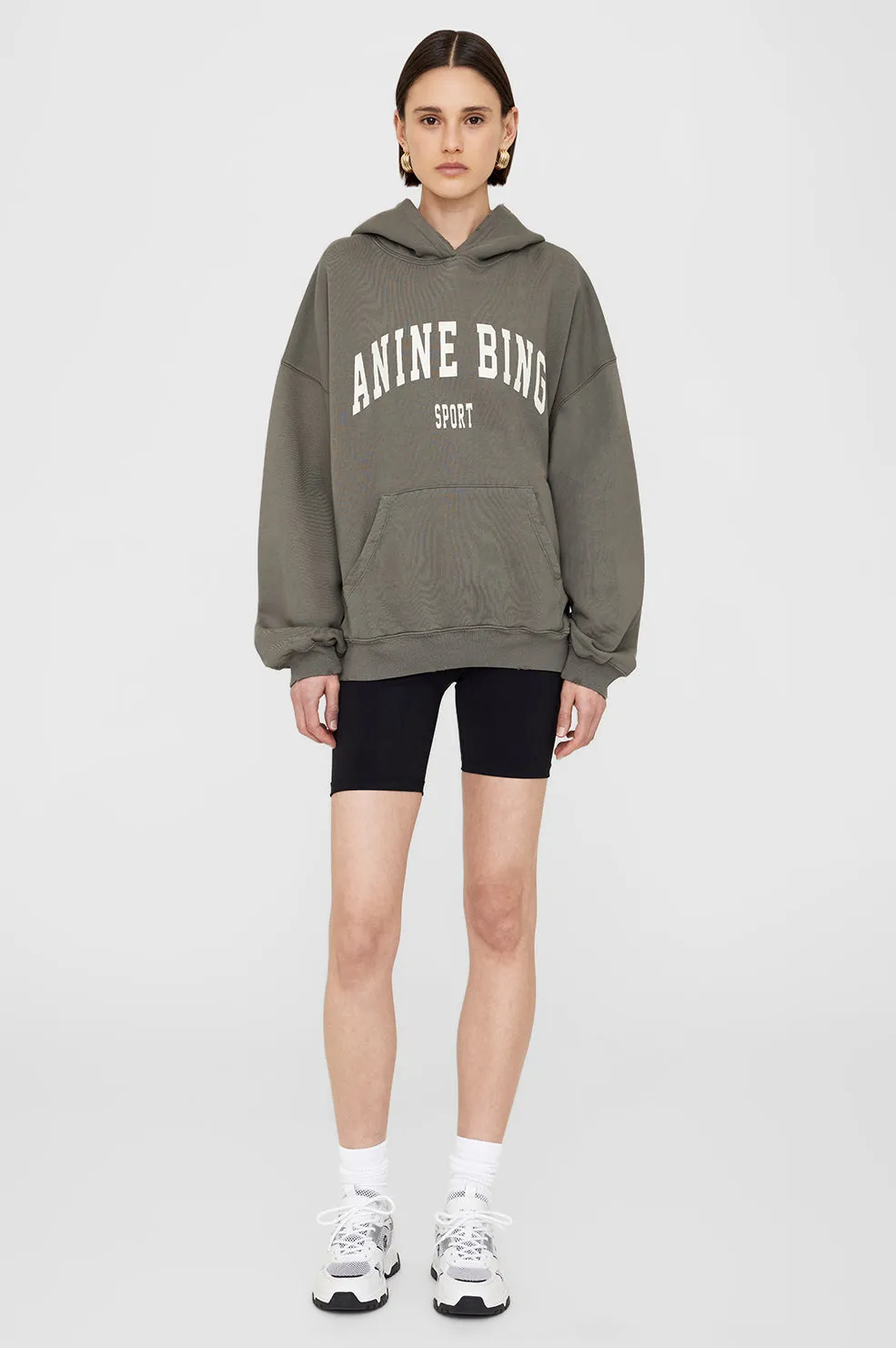 Anine Bing | Harvey Sweatshirt - Dusty Olive sold by Sister & Co product image thumbnail 2