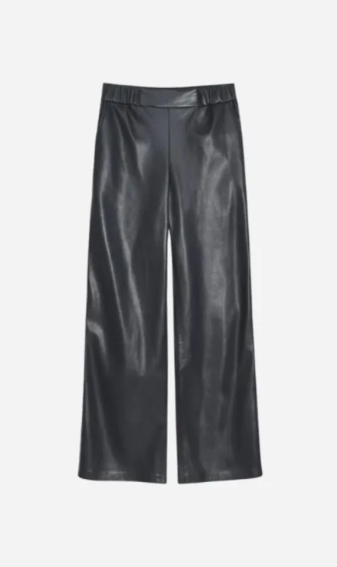 Anine Bing | Koa Pant - Navy Vegan Leather sold by Sister & Co