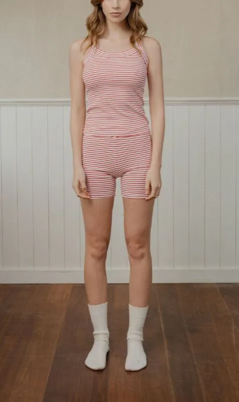 Caitlin Crisp | Essential Tank - Red Stripe sold by Sister & Co