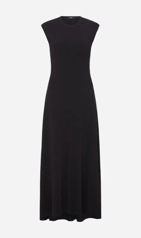 Bassike | Open Back Muscle Tank Dress - Black sold by Sister & Co