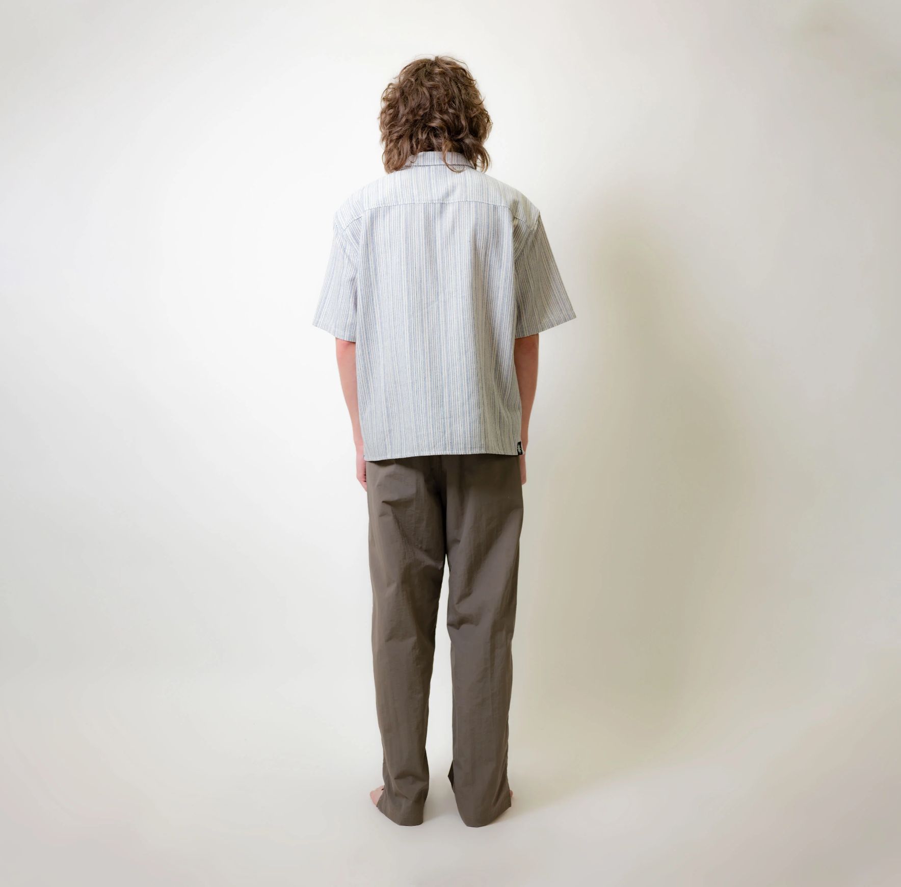 Beach Brains | Boxy Ss Shirt - Blue Stripe sold by Sister & Co product image thumbnail 4