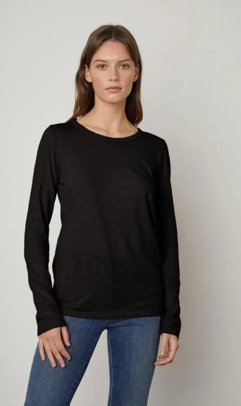 Velvet | Lizzie Long Sleeve T Shirt - Black sold by Sister & Co