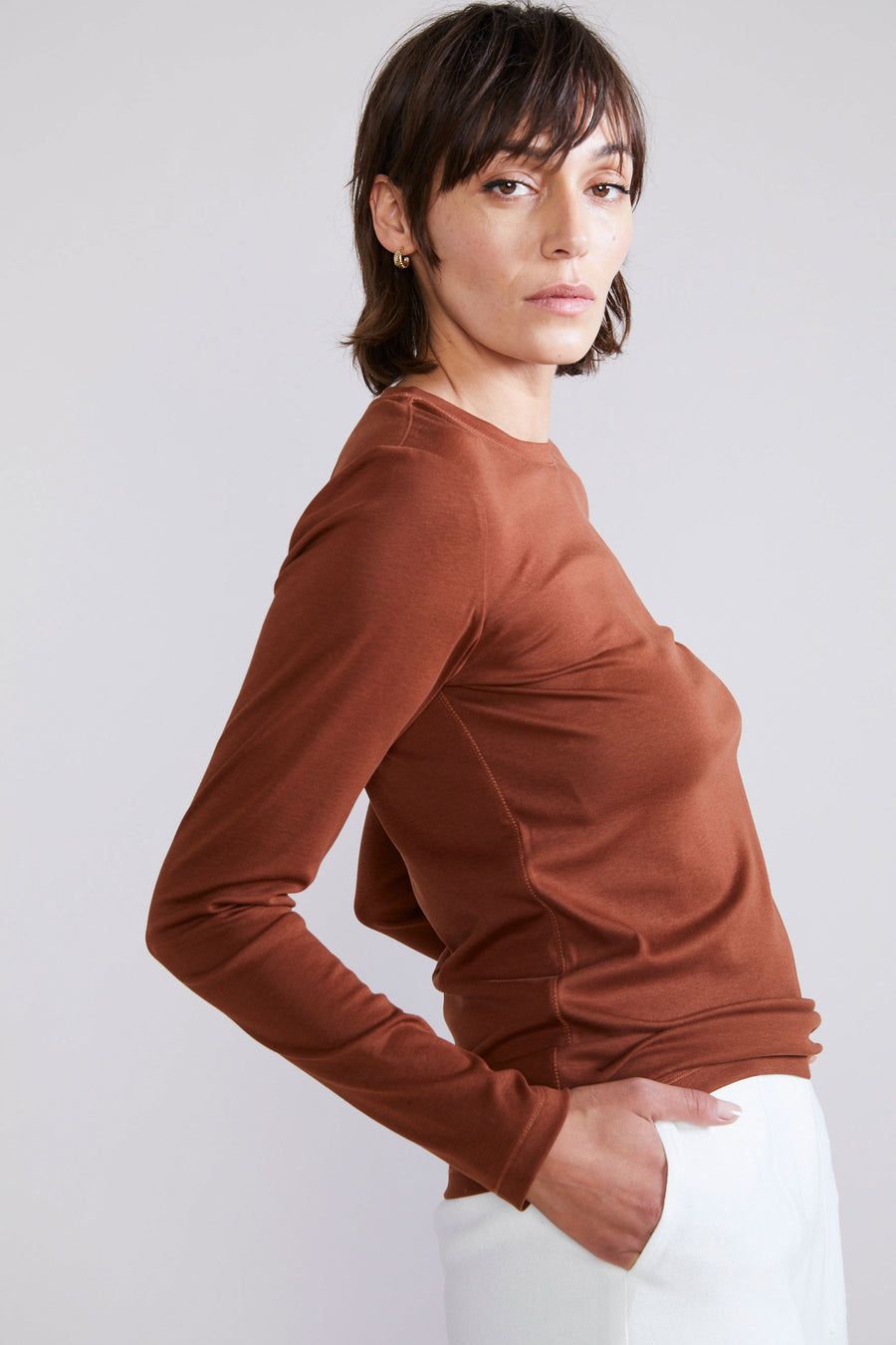Laing | Long Sleeve T-Shirt - Rust sold by Sister & Co product image thumbnail 2