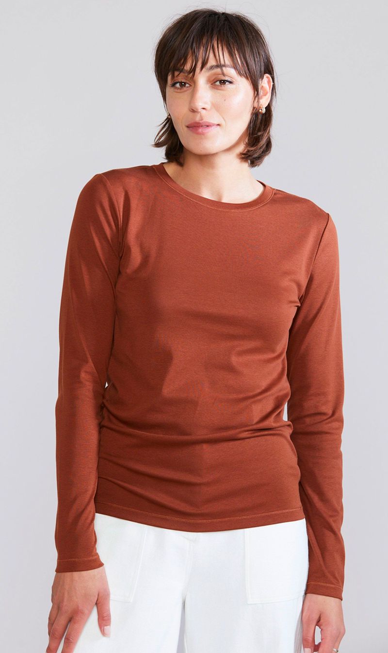Laing | Long Sleeve T-Shirt - Rust sold by Sister & Co