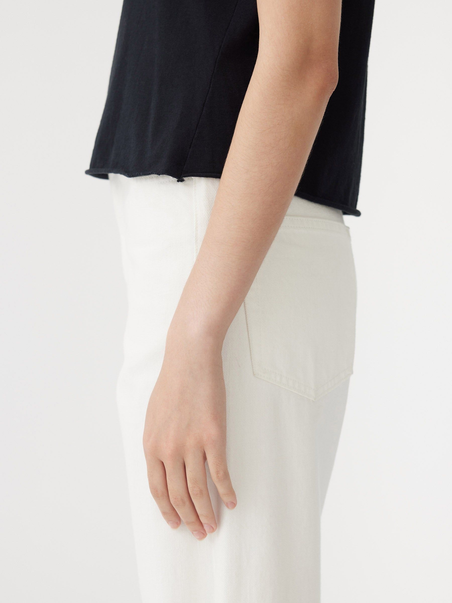 Bassike | Raw Edge Baby T.Shirt - Blue Ink sold by Sister & Co product image thumbnail 3