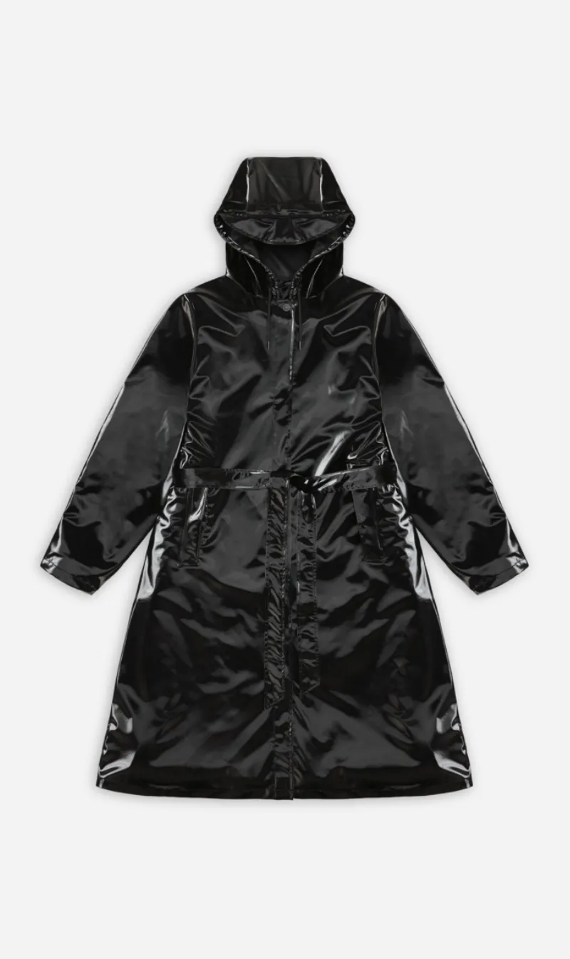 Rains | A-Line Longer Jacket - Night sold by Sisters & Co