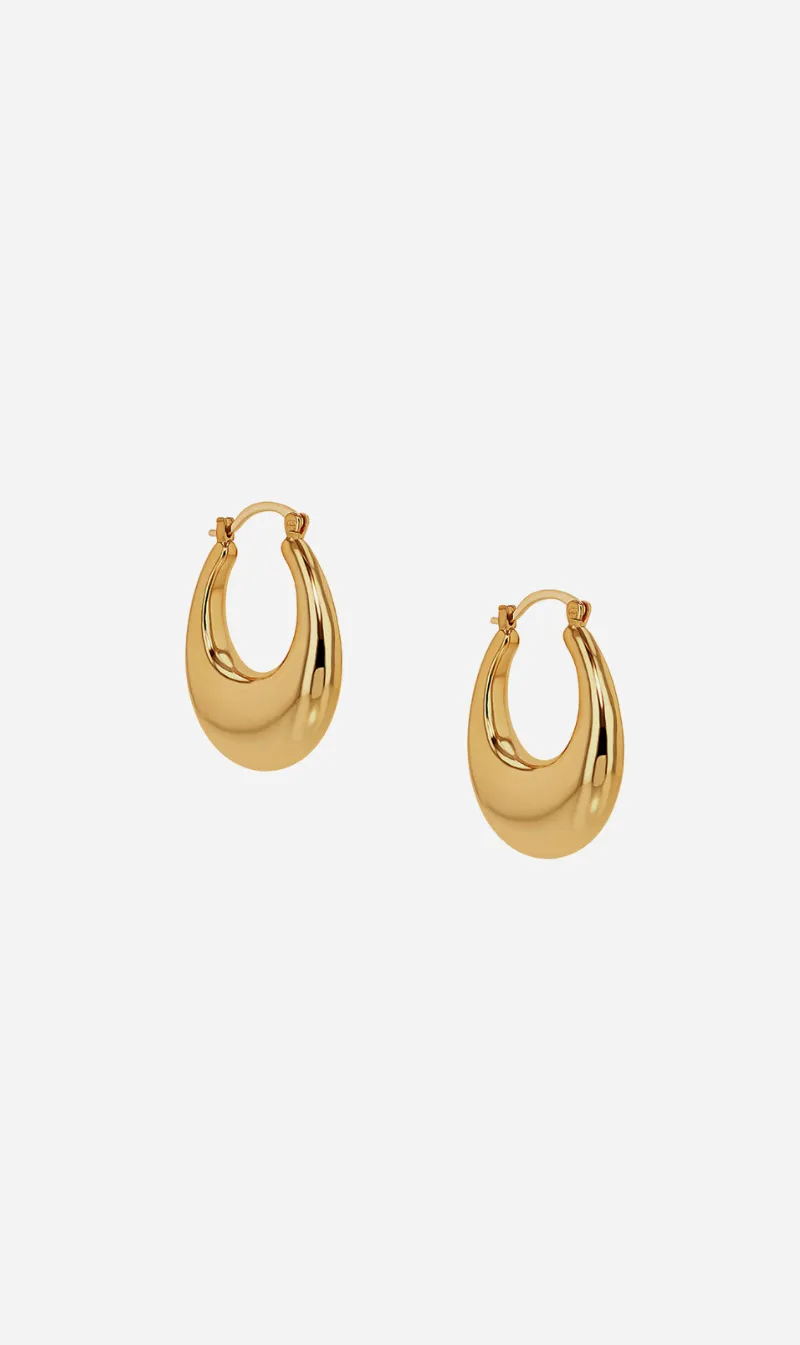 Anine Bing | Gradual Hoop Earrings - Gold sold by Sister & Co