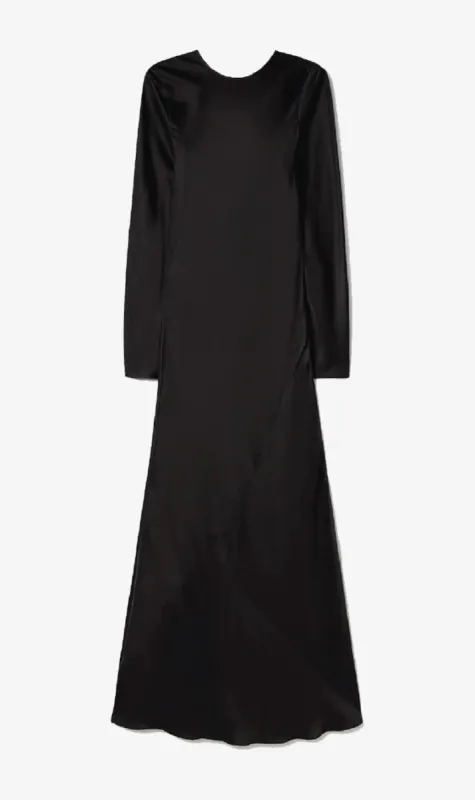 Silk Laundry | Full Sleeve Bias Cut Dress - Black sold by Sister & Co