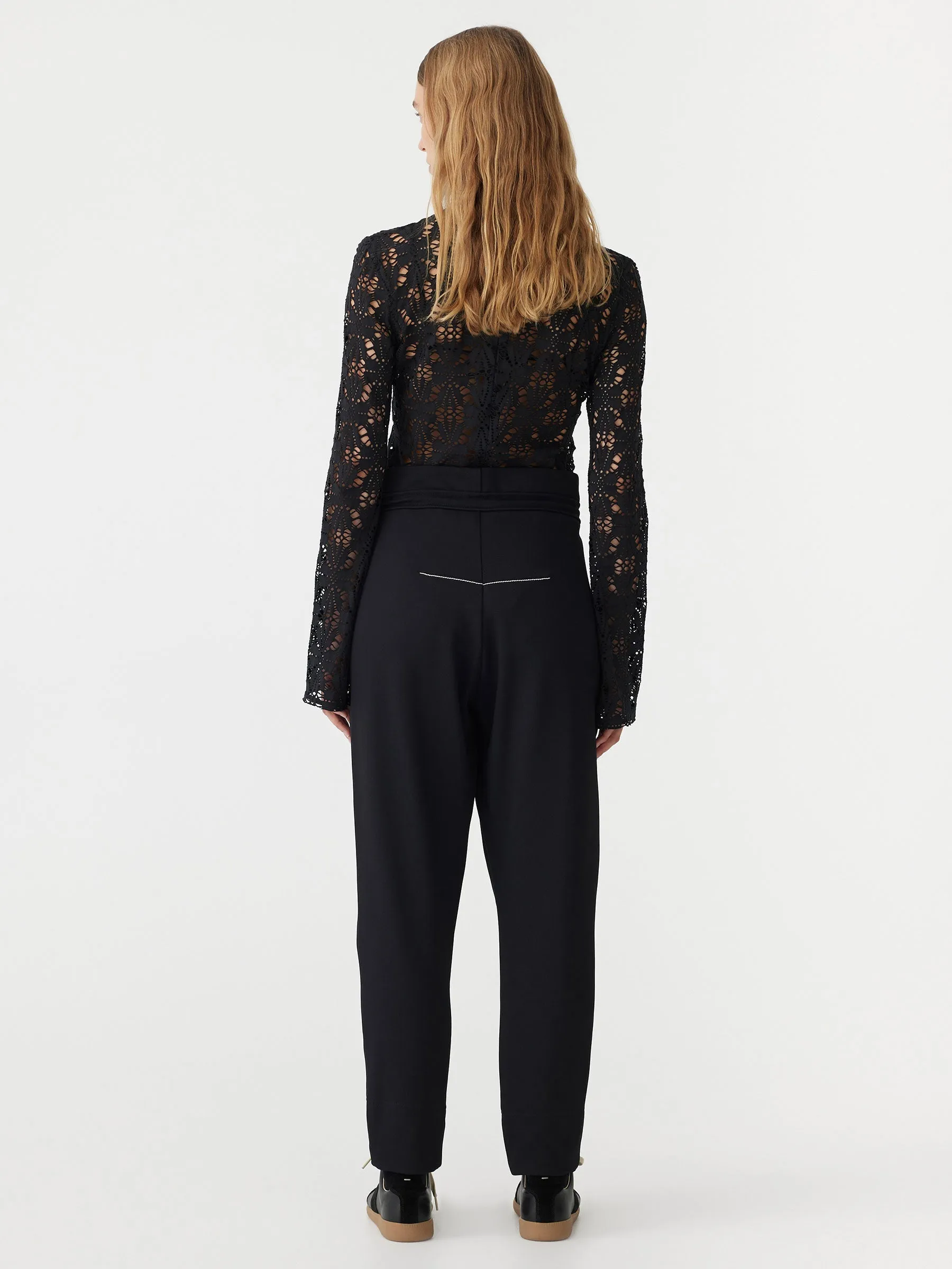 Bassike | Twill Highrise Drawstring Pant - Black sold by Sister & Co product image thumbnail 5