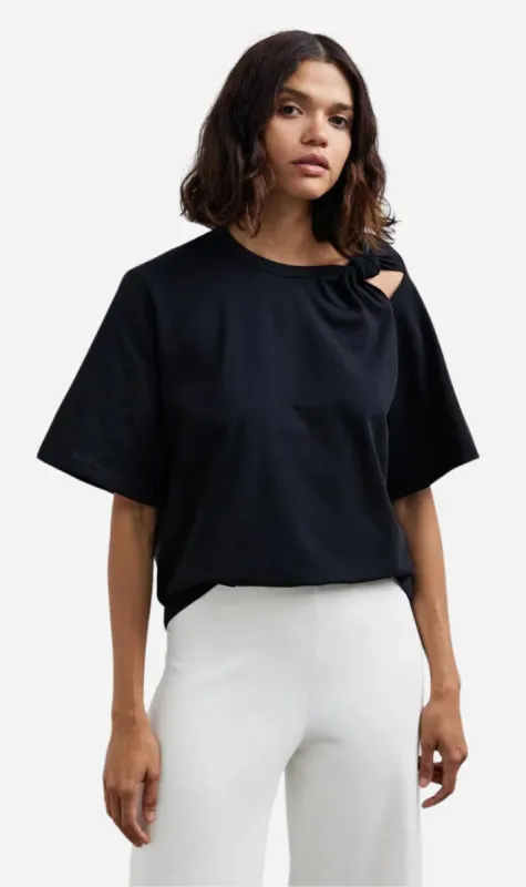 Camilla And Marc | Juno Knot Tee - Black sold by Sister & Co