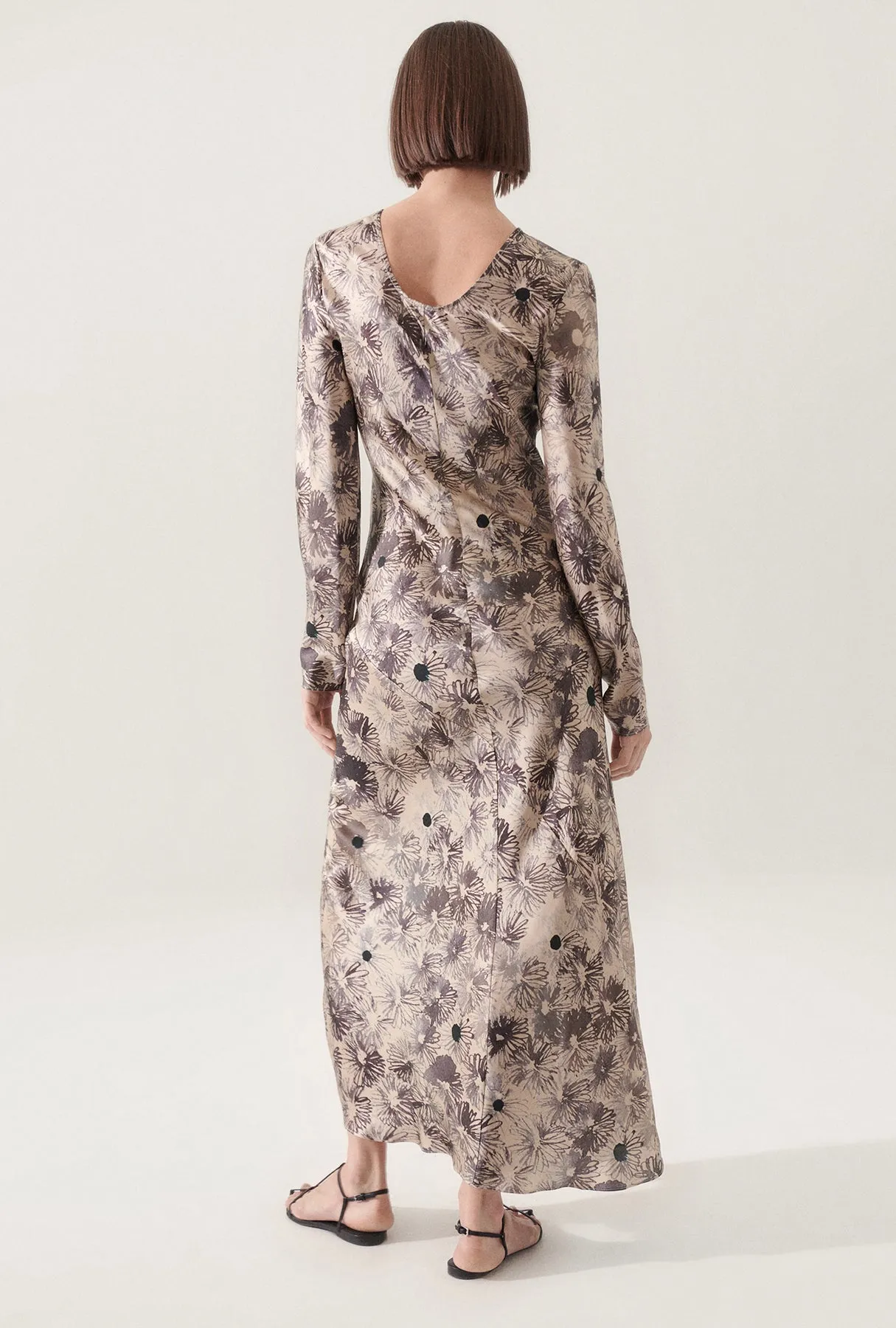 Silk Laundry | Full Sleeve Bias Dress - Aster Floral sold by Sister & Co product image thumbnail 4