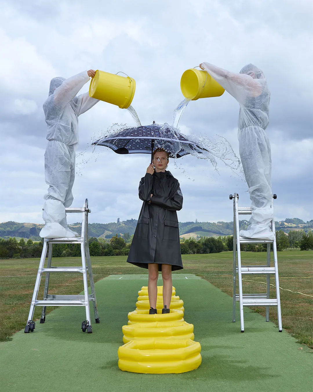 Blunt X Karen Walker | Metro Umbrella - Black/Grey Monogram sold by Sister & Co product image thumbnail 3