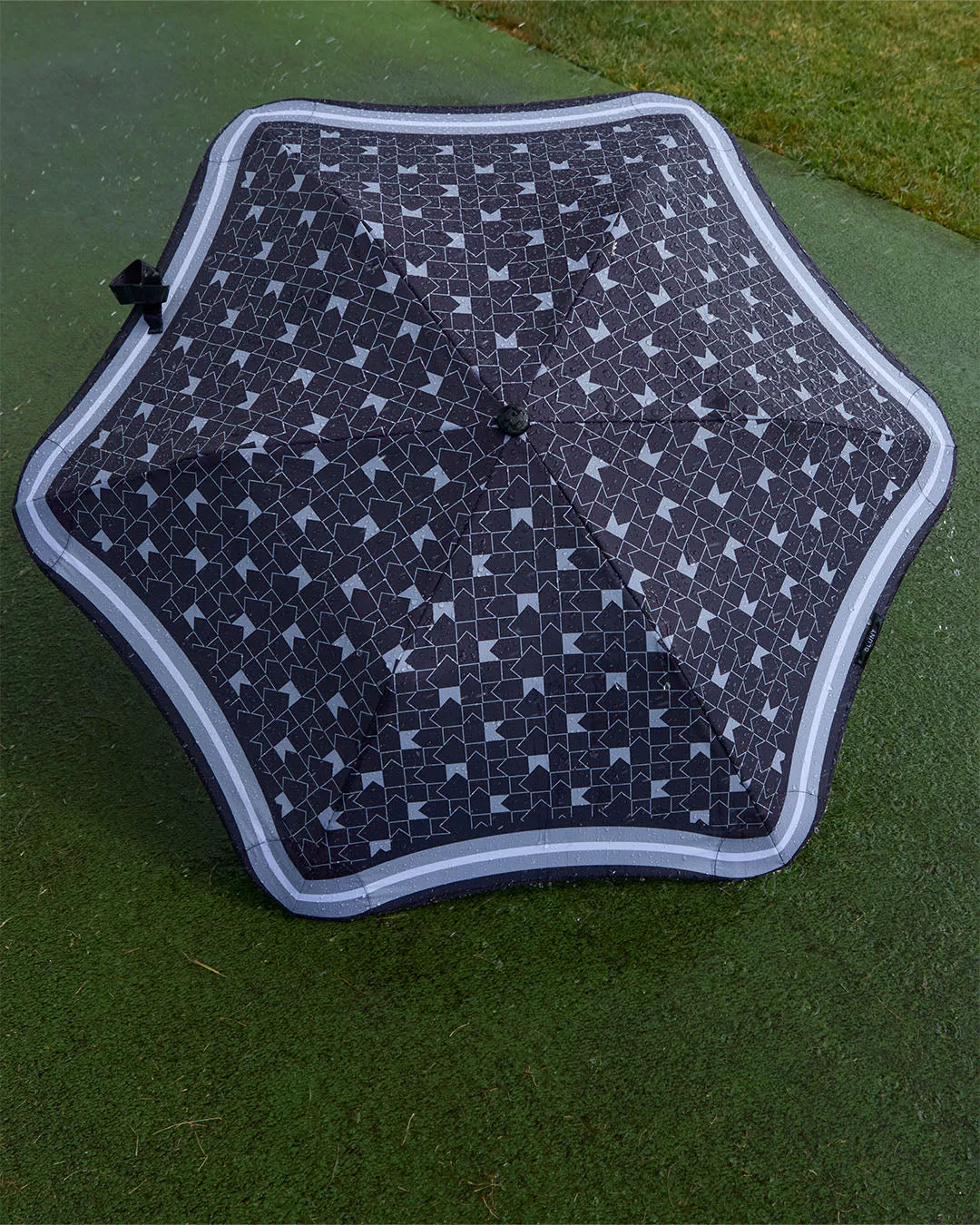 Blunt X Karen Walker | Metro Umbrella - Black/Grey Monogram sold by Sister & Co product image thumbnail 2