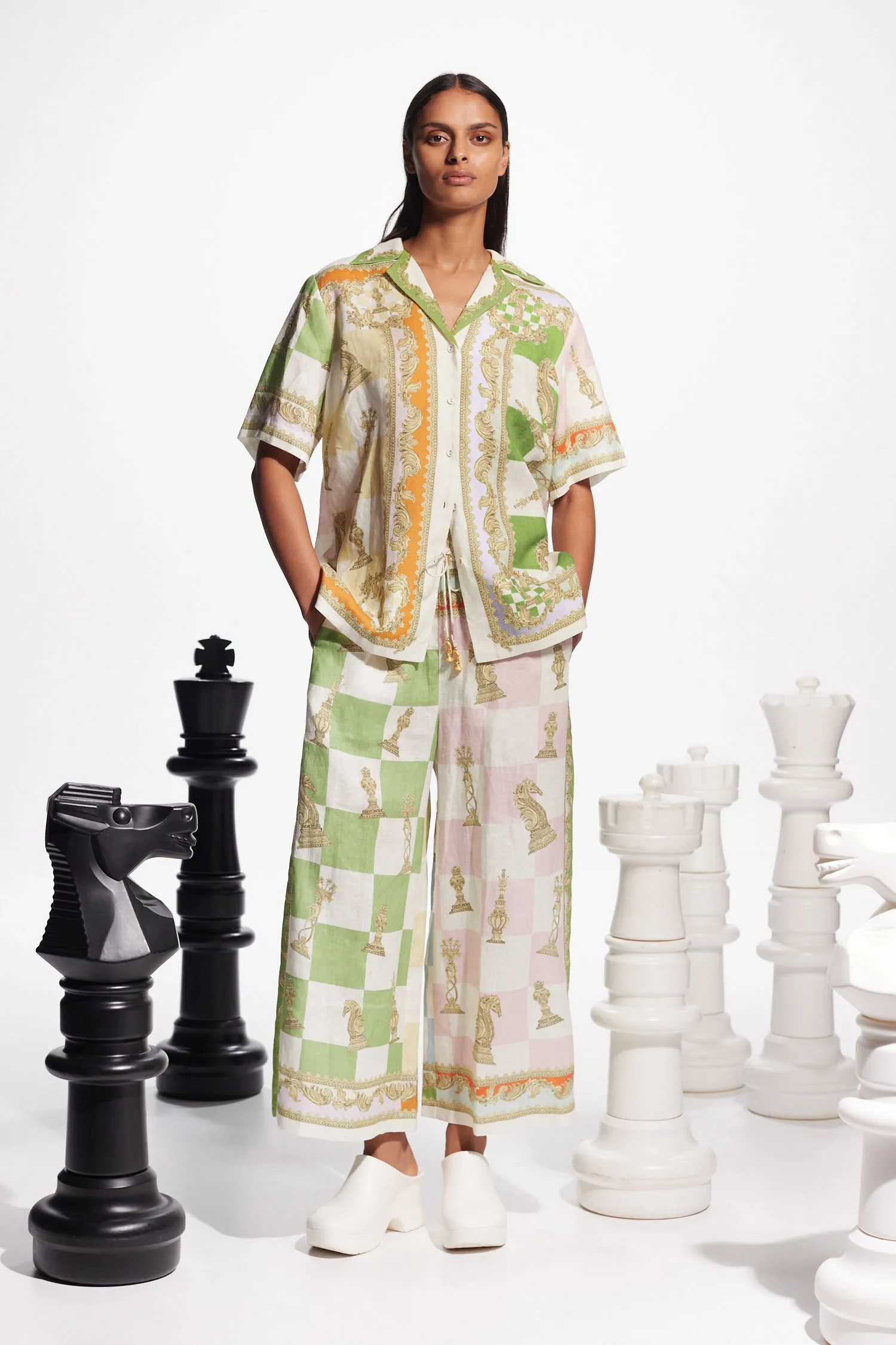 ALEMAIS | Checkmate Linen Shirt - Print sold by Sister & Co product image thumbnail 3