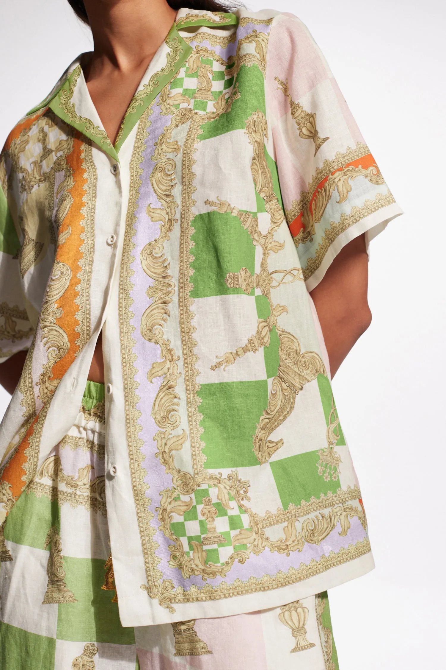 ALEMAIS | Checkmate Linen Shirt - Print sold by Sister & Co product image thumbnail 2