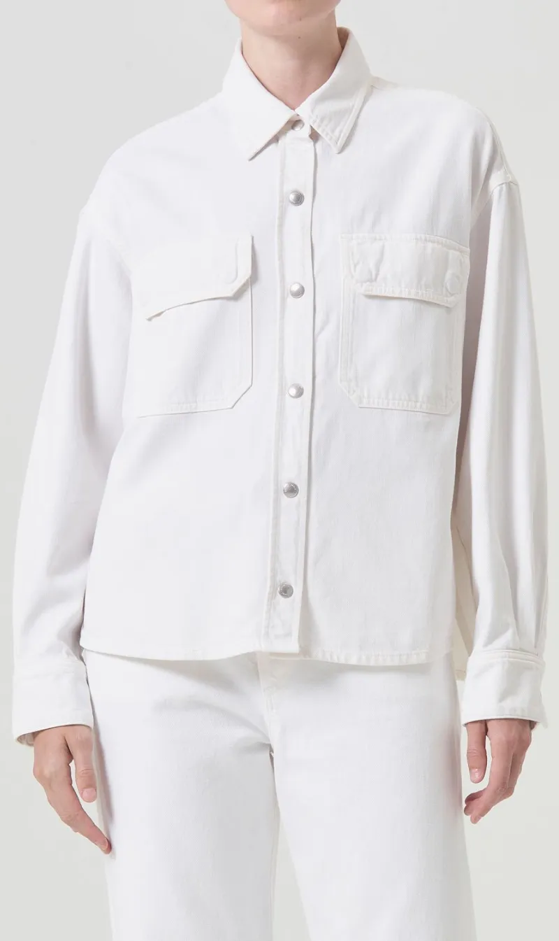 Agolde | Gwen Slice Shirt - Fortune Cookie sold by Sister & Co