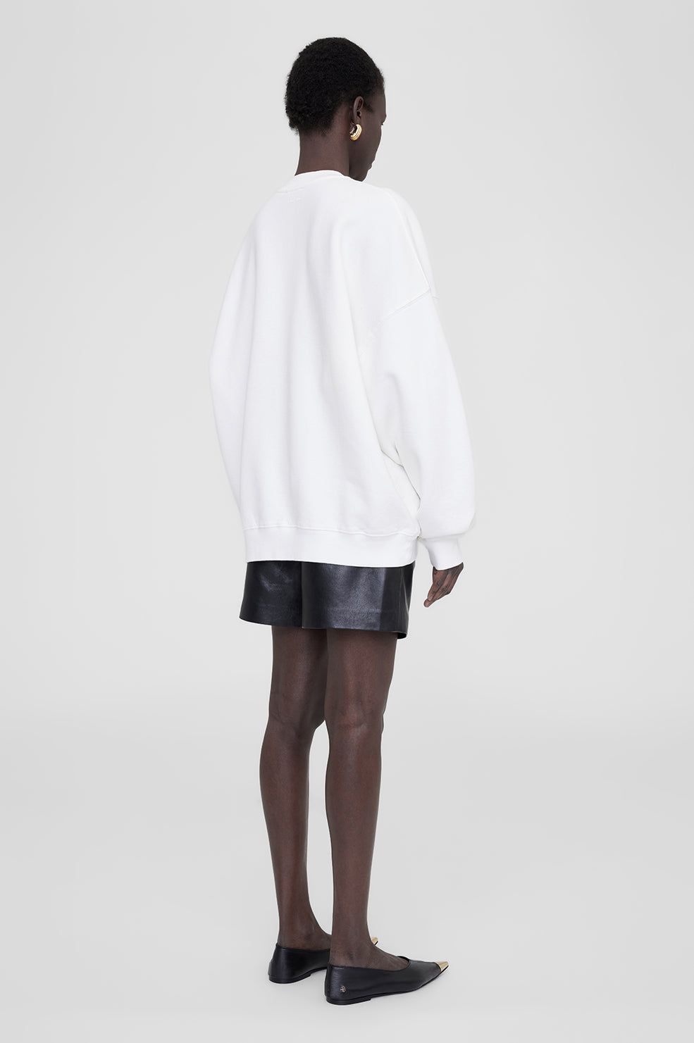 Anine Bing | Miles Sweatshirt Rock N Roll - Ivory sold by Sister & Co product image thumbnail 4