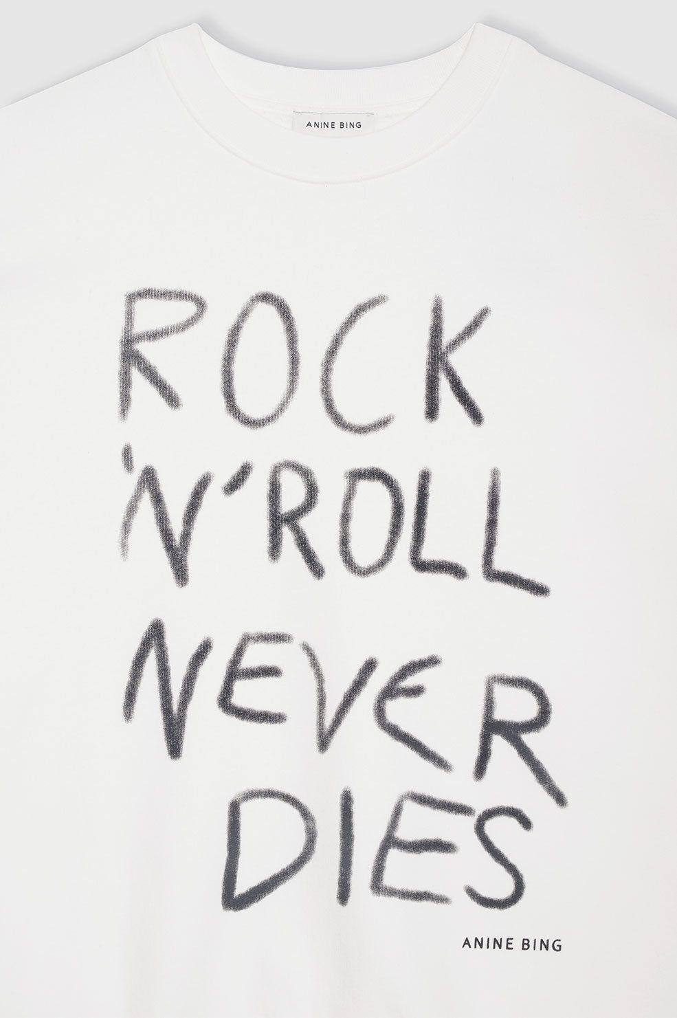 Anine Bing | Miles Sweatshirt Rock N Roll - Ivory sold by Sister & Co product image thumbnail 3