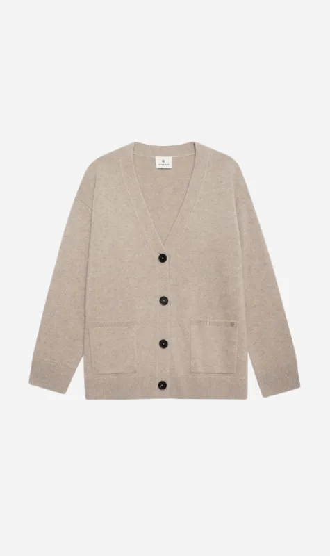 Anine Bing | Jackson Cardigan - Brown Cashmere sold by Sister & Co