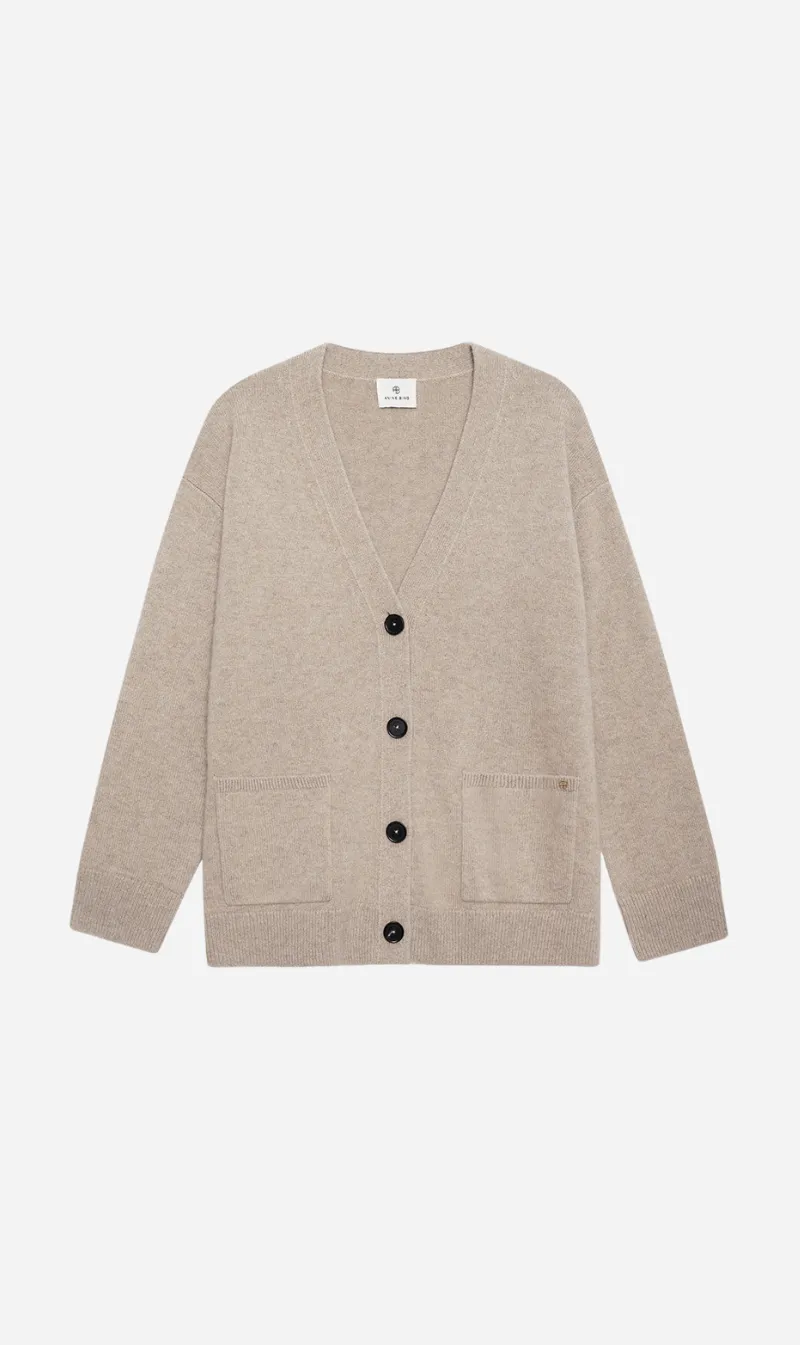 Anine Bing | Jackson Cardigan - Brown Cashmere sold by Sister & Co