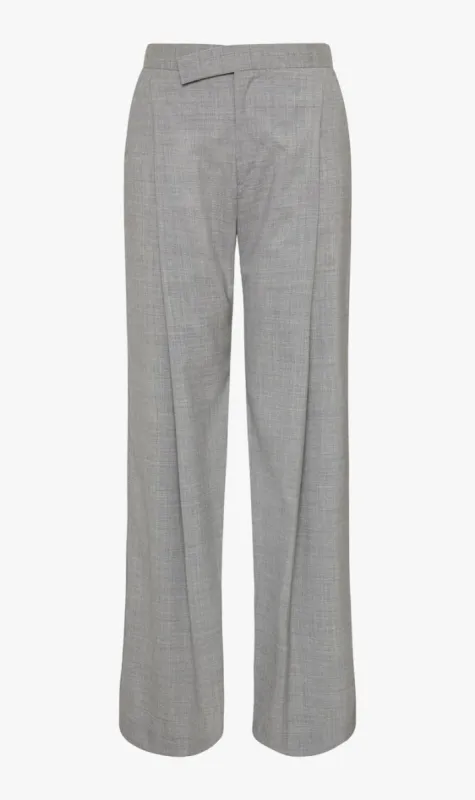ST. AGNI | Overlap Waist Trousers - Grey sold by Sister & Co