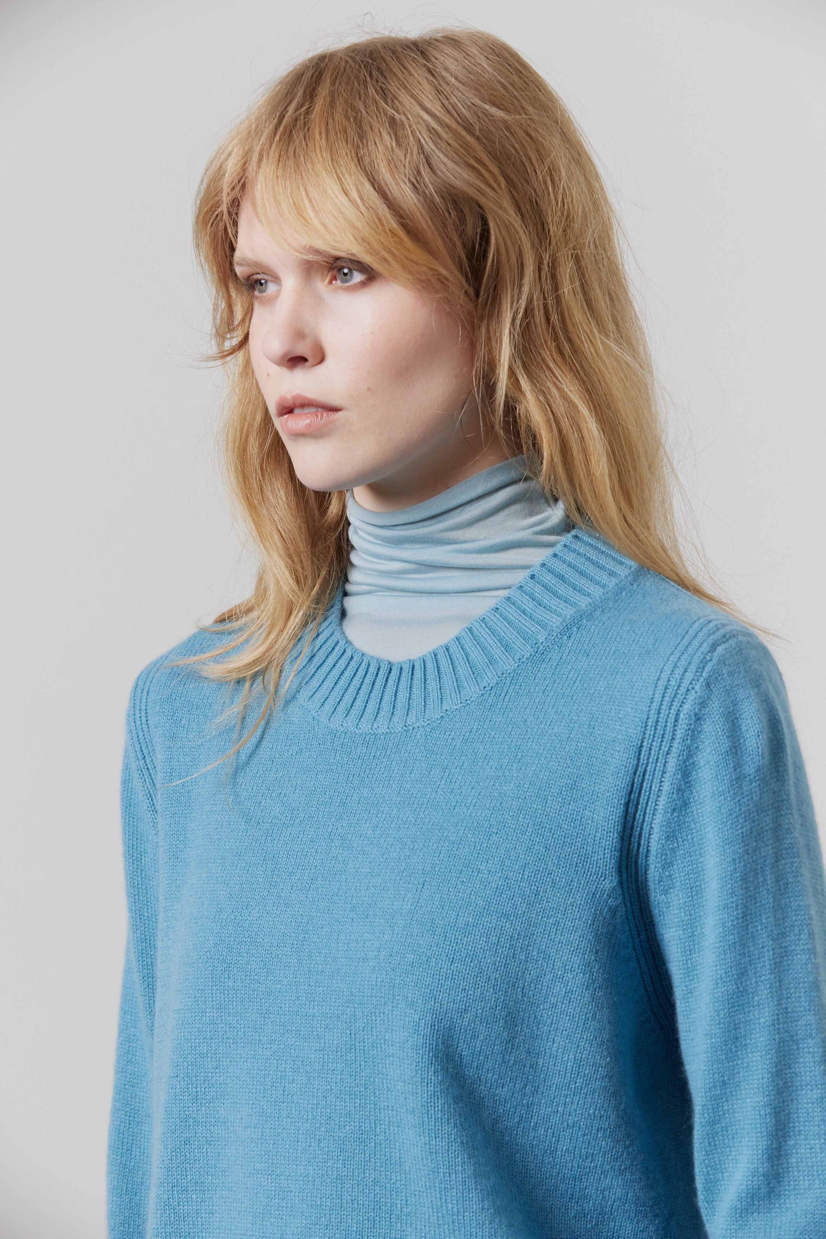 Laing | Chunky Cashmere Crew - Cerulean sold by Sister & Co product image thumbnail 3