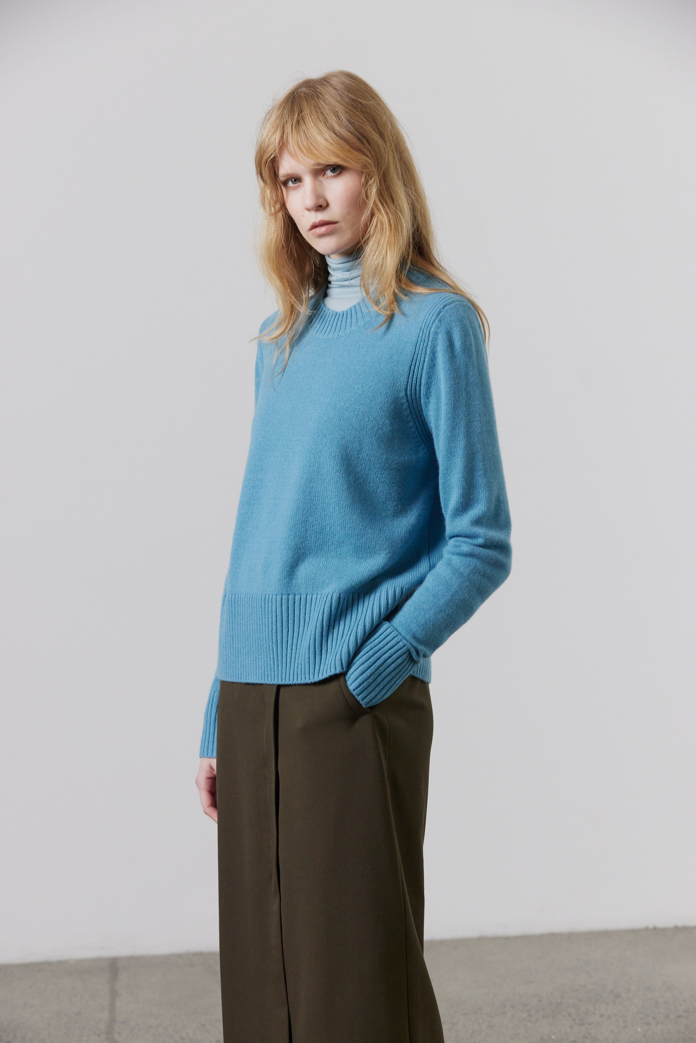 Laing | Chunky Cashmere Crew - Cerulean sold by Sister & Co product image thumbnail 2