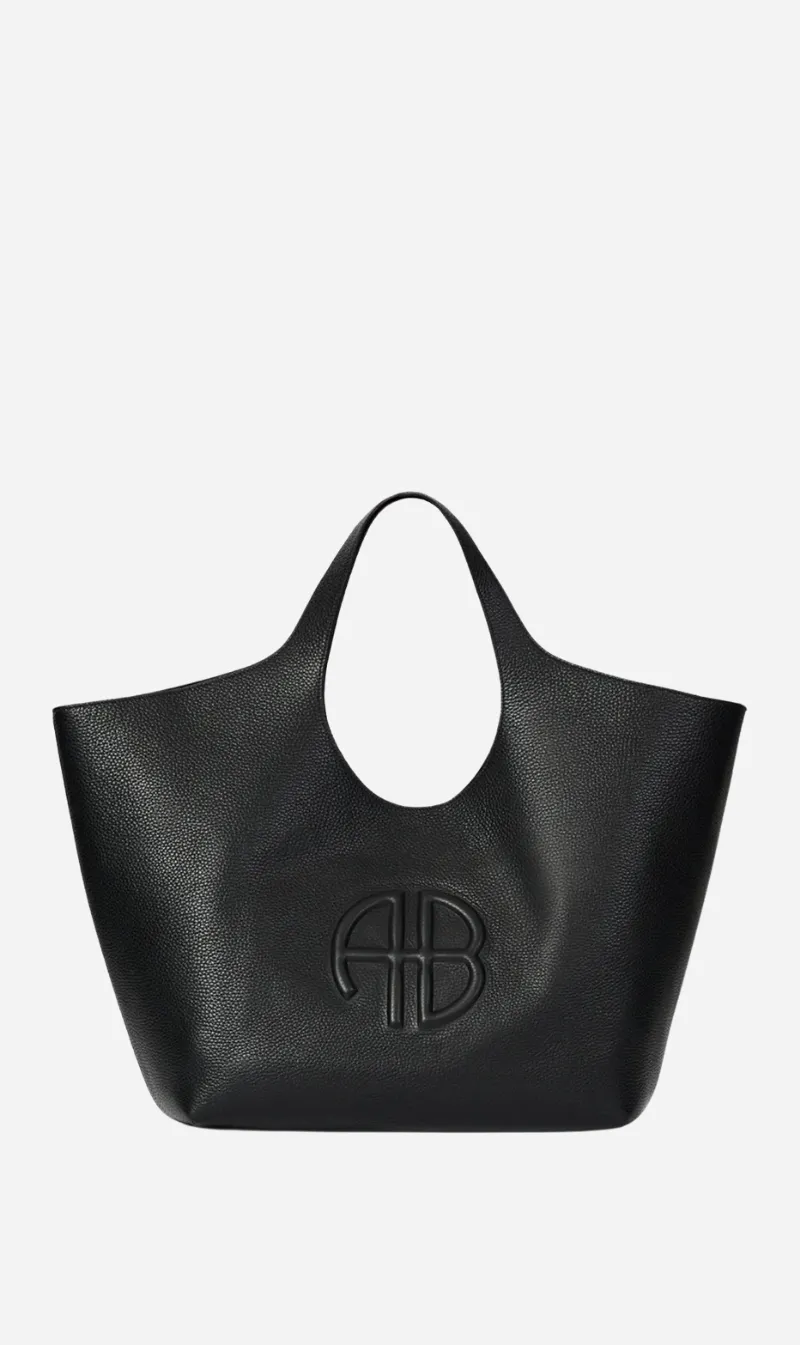 Anine Bing | Lili Tote - Black Pebbled sold by Sisters & Co