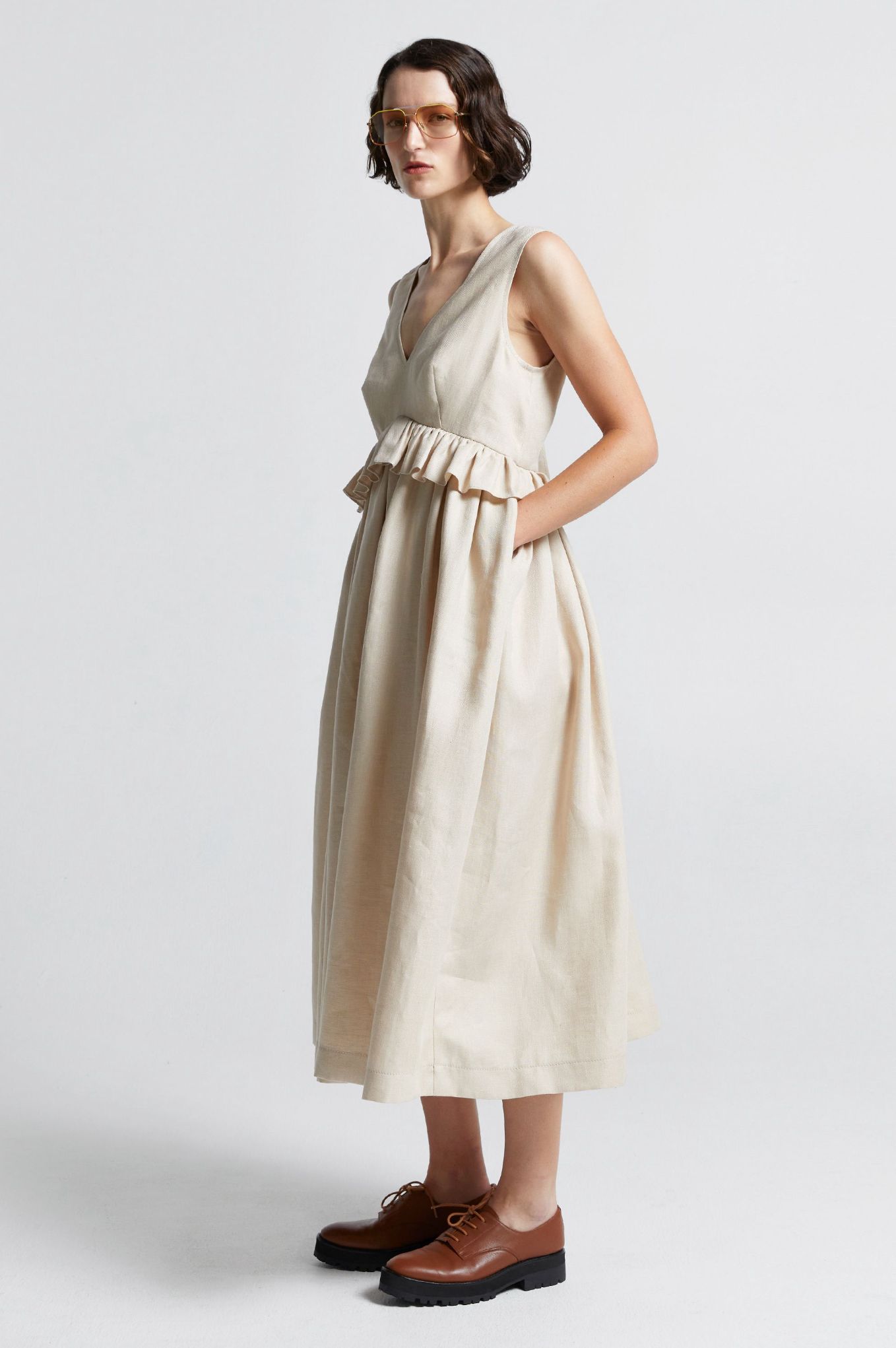 Karen Walker | Cordyline Dress - Linen Sand sold by Sister & Co product image thumbnail 2