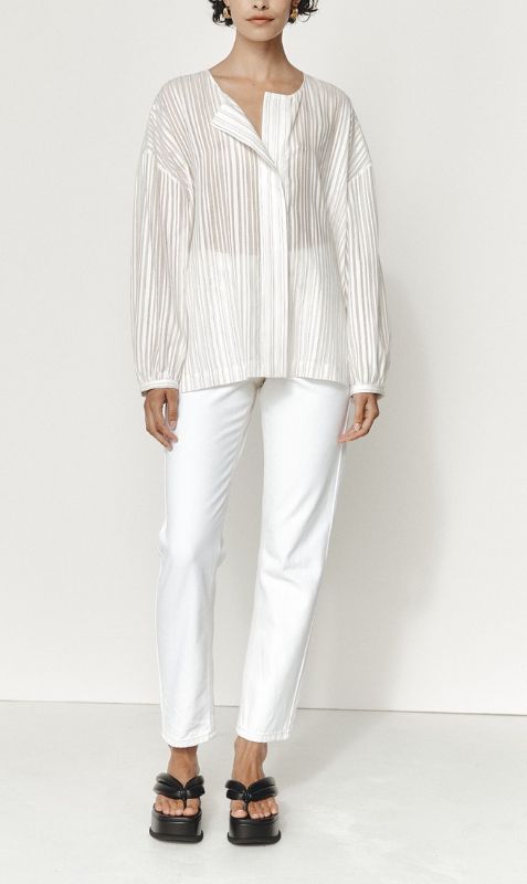 Marle | Margot Shirt - Opal Stripe sold by Sister & Co