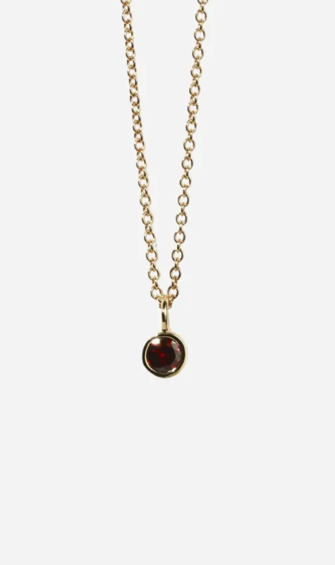 Meadowlark | Cosmo Charm Necklace - Garnet/Gold sold by Sister & Co