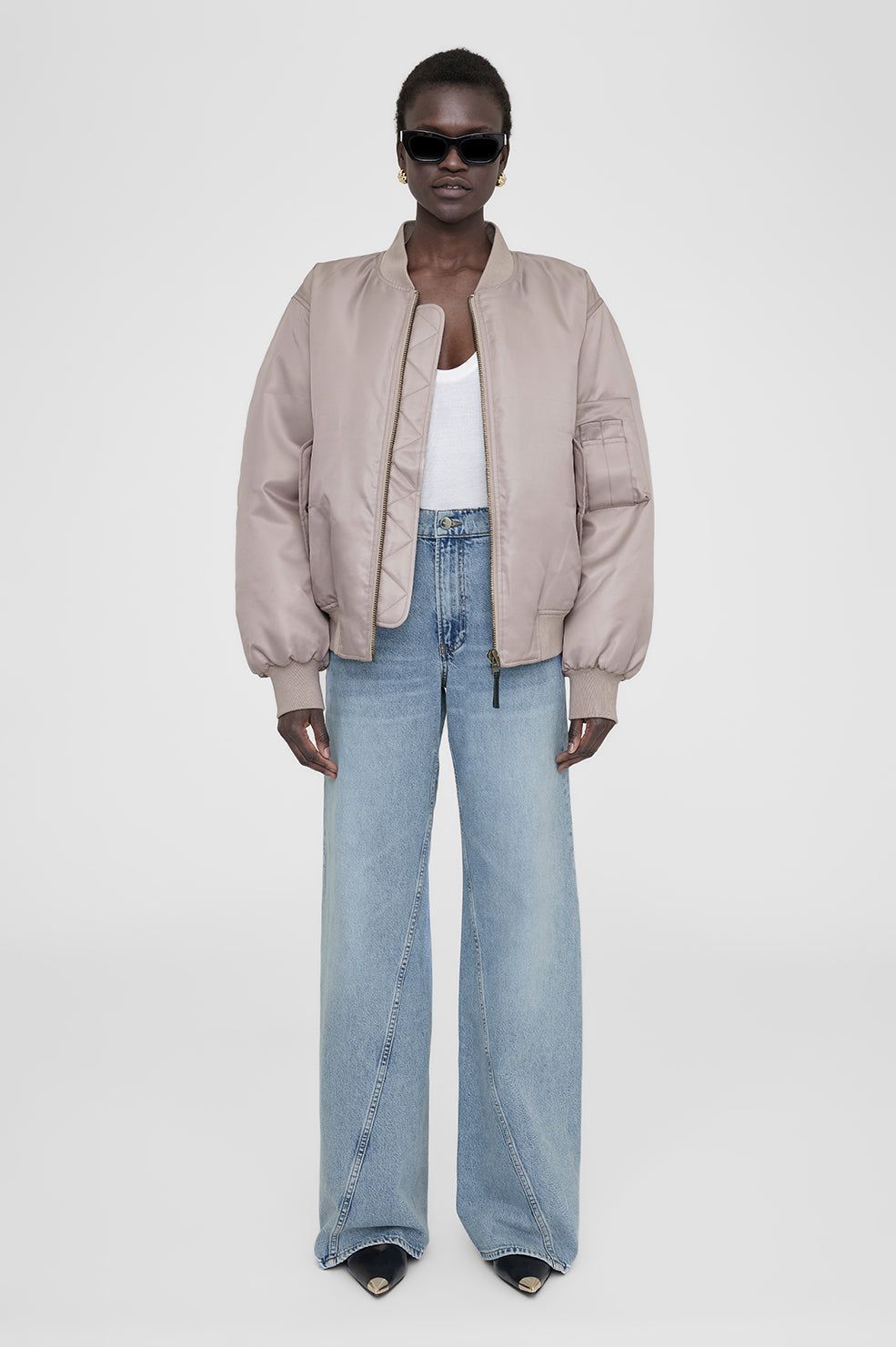 Anine Bing | Leon Bomber - Champagne sold by Sister & Co product image thumbnail 3