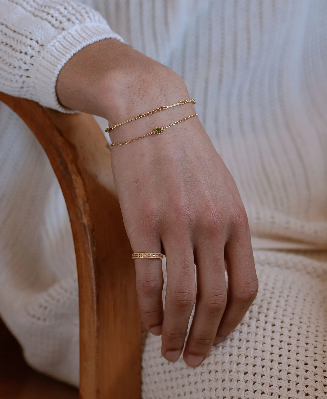 Zoe & Morgan | Stella Bracelet - Gold/Chrome Diopside sold by Sister & Co product image thumbnail 2