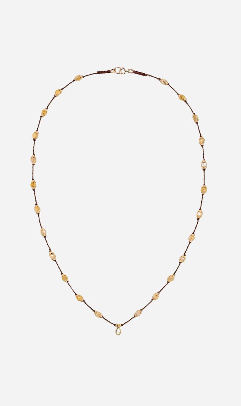 Tityaravy | Sriphala Talisman - Citrine/Garnet sold by Sister & Co