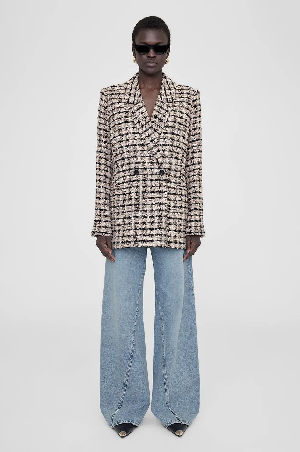 Anine Bing | Diana Blazer - Apricot Tweed sold by Sister & Co product image thumbnail 4