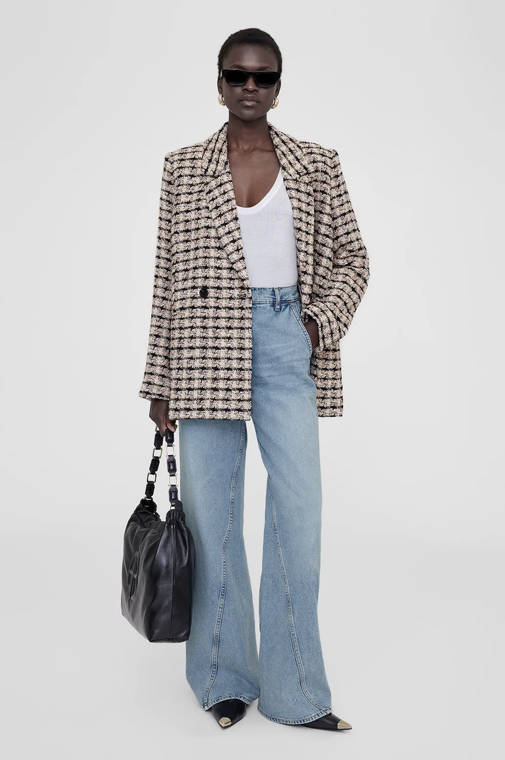 Anine Bing | Diana Blazer - Apricot Tweed sold by Sister & Co product image thumbnail 2