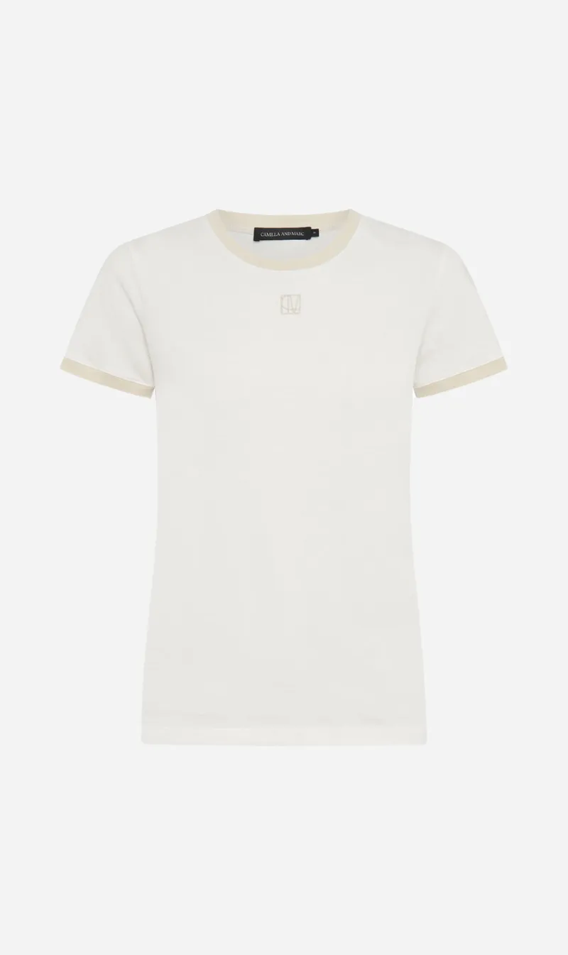 Camilla and Marc | Sofia Slim Fit Tee - Soft White/Lichen White sold by Sister & Co