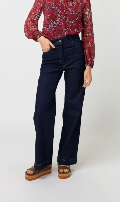 Kate Sylvester | Denim Trouser - Dark Indigo sold by Sister & Co