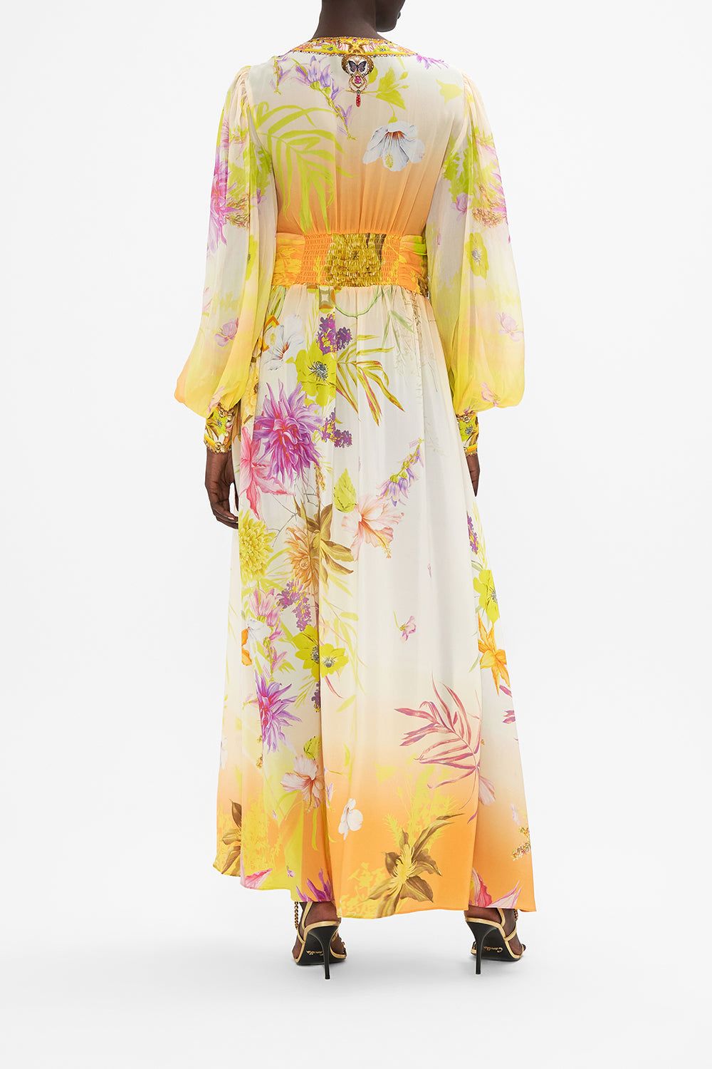 Camilla | Long Dress With Blouson Sleeve - How Does Your Garden Grow sold by Sister & Co product image thumbnail 3