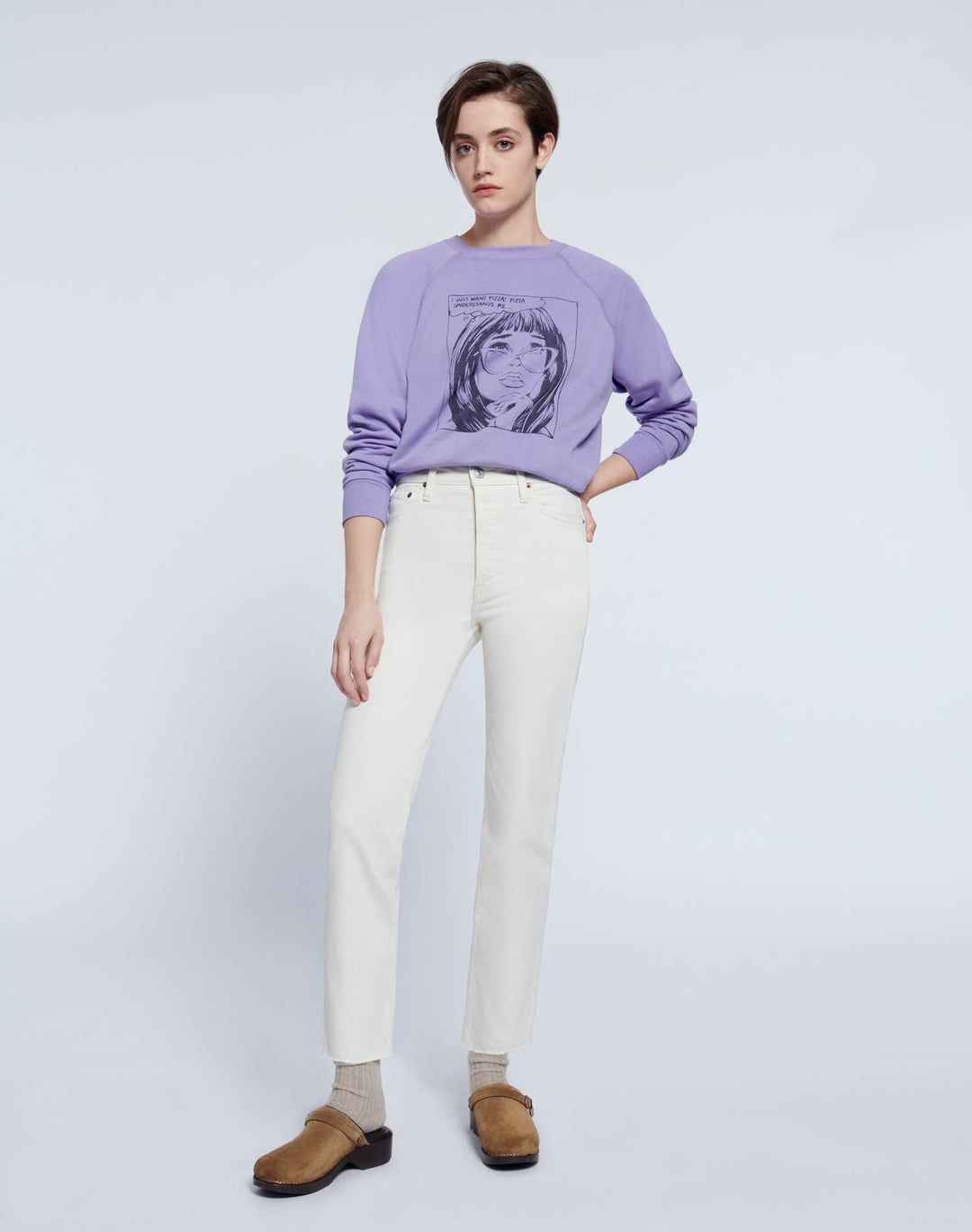 RE/DONE | 70s Straight Comfort Stretch High Rise Stove Pipe - Vintage White sold by Sister & Co product image thumbnail 2