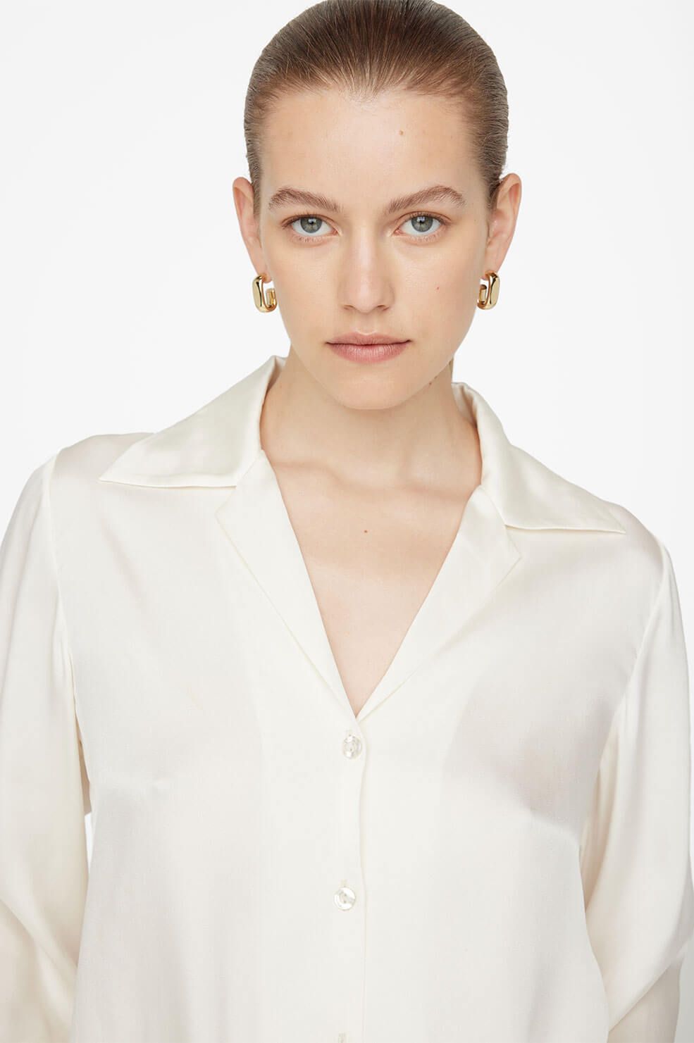 Anine Bing | Mylah Shirt - Pearl sold by Sister & Co product image thumbnail 5