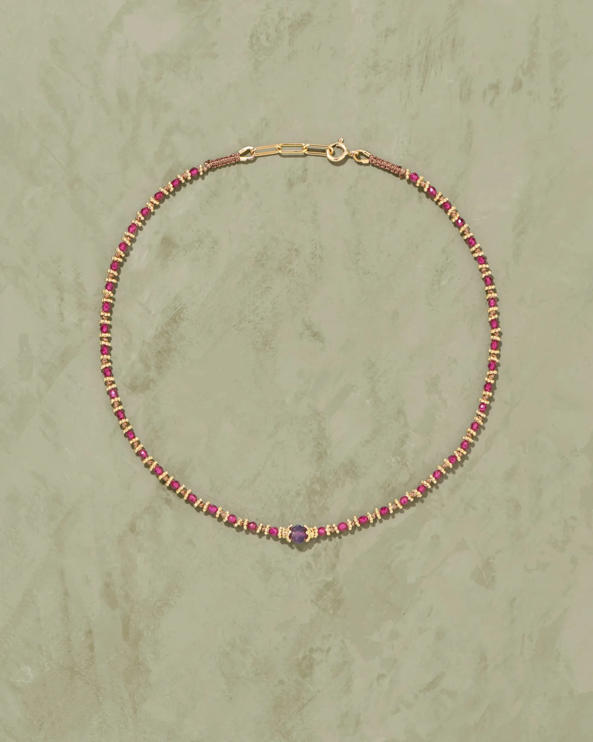 Tityaravy | Adhyia Necklace - Rubellite/Amethyst sold by Sisters & Co product image thumbnail 3