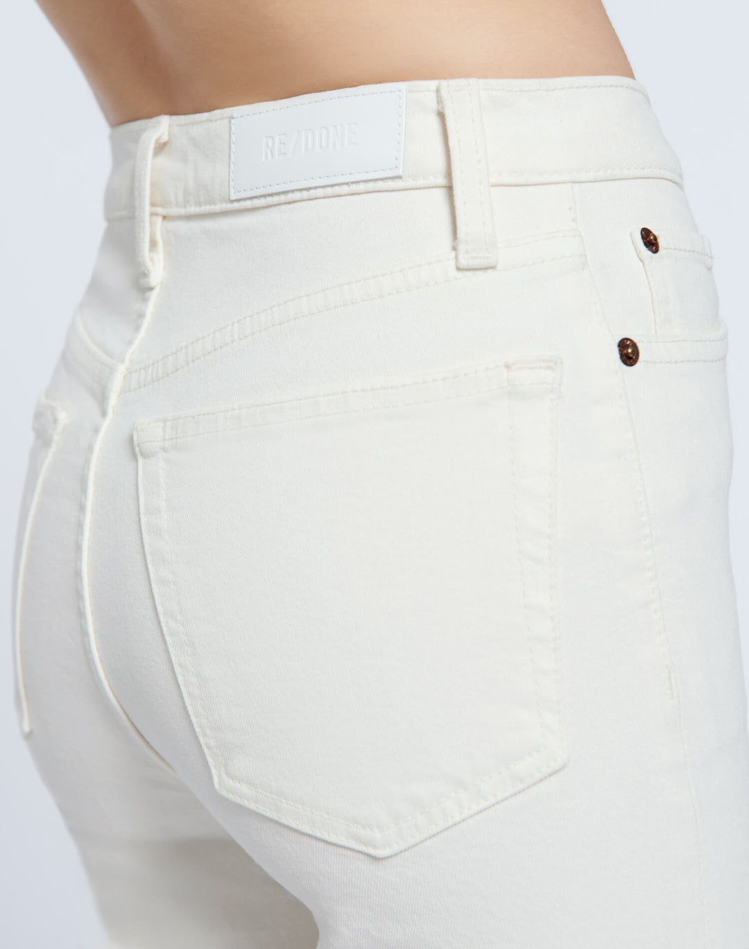 RE/DONE | 70s Straight Comfort Stretch High Rise Stove Pipe - Vintage White sold by Sister & Co product image thumbnail 5