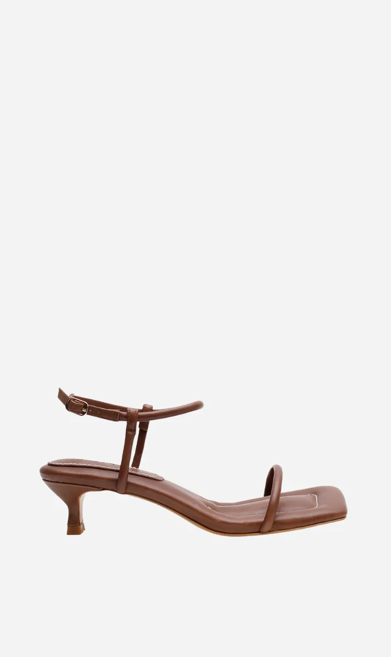 La Tribe | Padded Kitten Heel - Pecan sold by Sister & Co