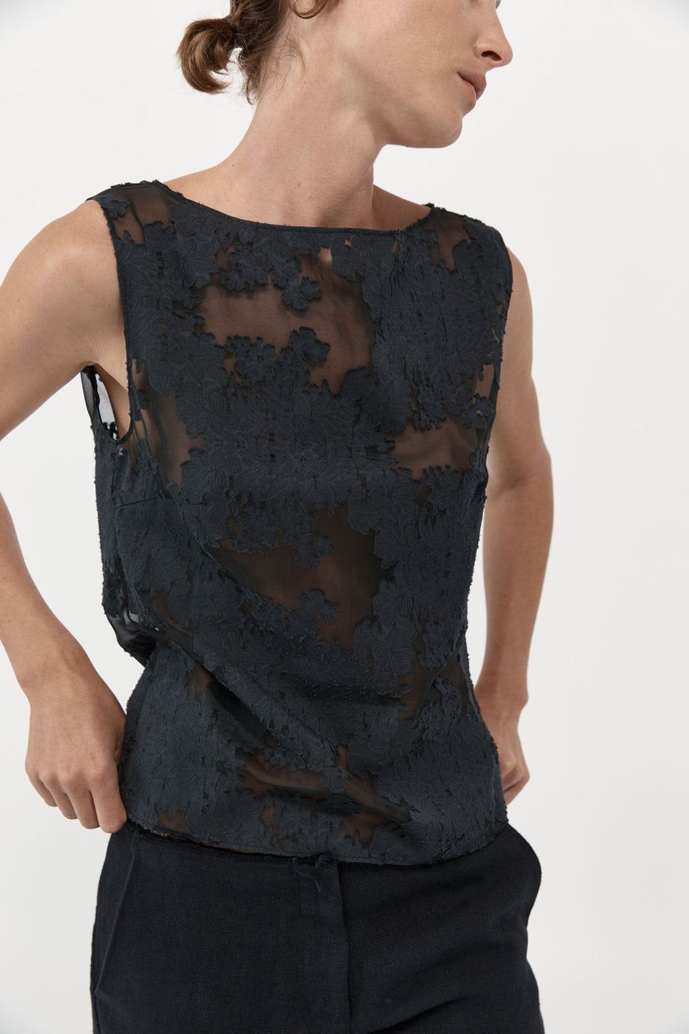 st agni semi sheer floral dress Sheer Floral MODEDAMOUR